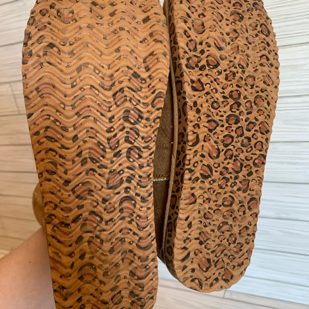 Marelylilly Chestnut Suede Faux Fur Lined Booties - Slip-On animal print sole - Picture 7 of 7